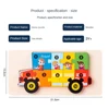 Dinosaur Building Blocks Hand-eye Coordination Cognitive Puzzle Mont Toy Durable Wooden Puzzle Fascinating Puzzle Safe Wooden 3