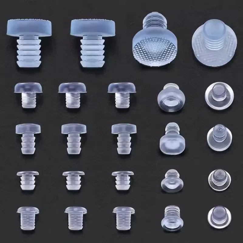 10-50PCS 투명 고무 내장 가구 범퍼 테이블 의자 다리 발 바닥 글라이드 슬라이드 패드 바닥 보호대 충격 방지 액세서리