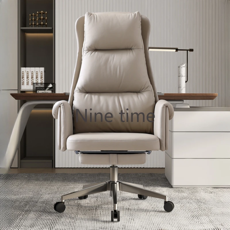 Executive Lumbar Support Chairs Luxury Swivel Leather Leg Protector Office Chairs Adjustable Swivel Silla Plegable Furniture