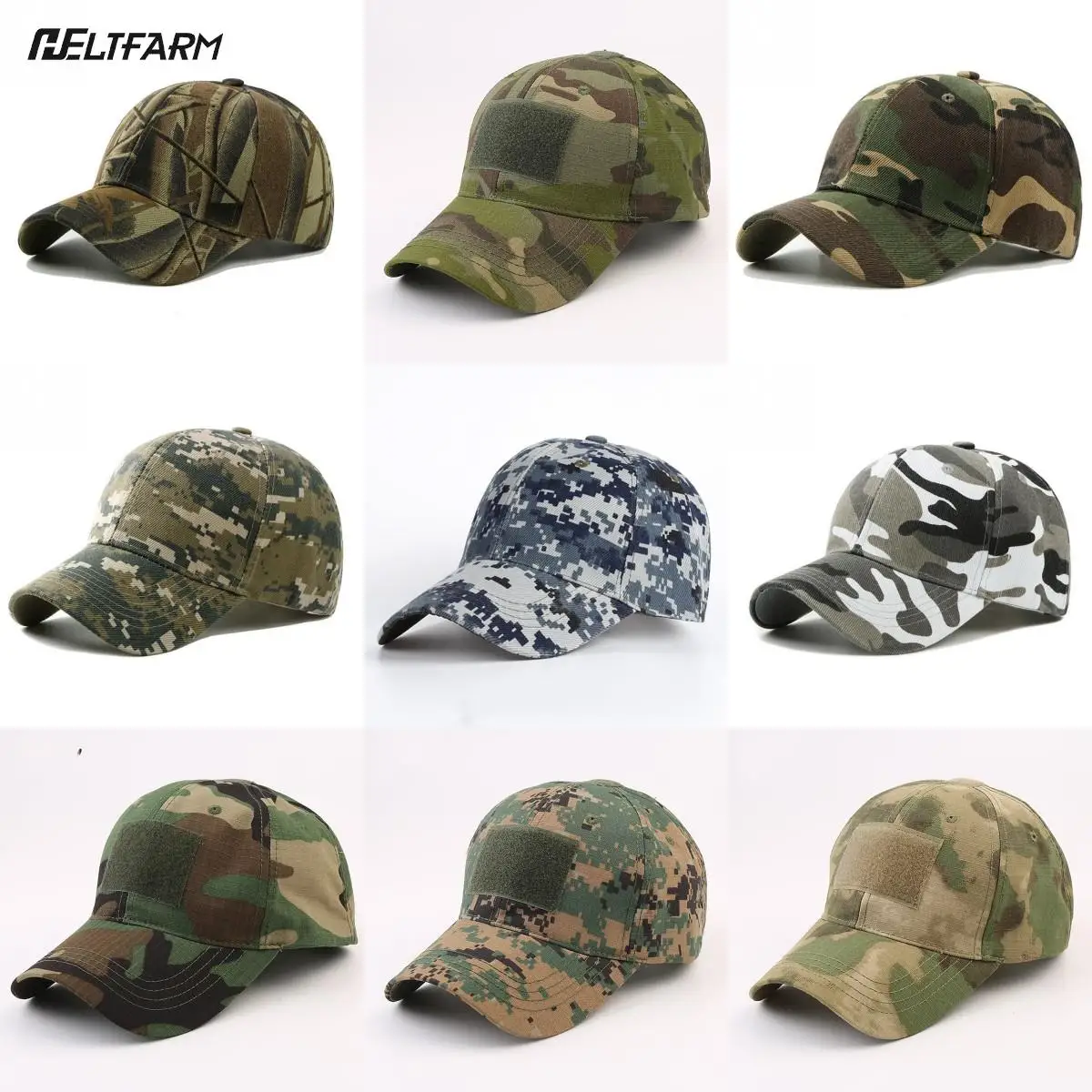 Adjustable Baseball Cap Tactical Summer Sunscreen Hat Camouflage Military Army Camo Airsoft Hunting Camping Hiking Fishing Caps_voghion.com