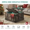 Farmhouse Lift Top Coffee Table,  Square Wood Center Table with Large Hidden Storage Compartment 5