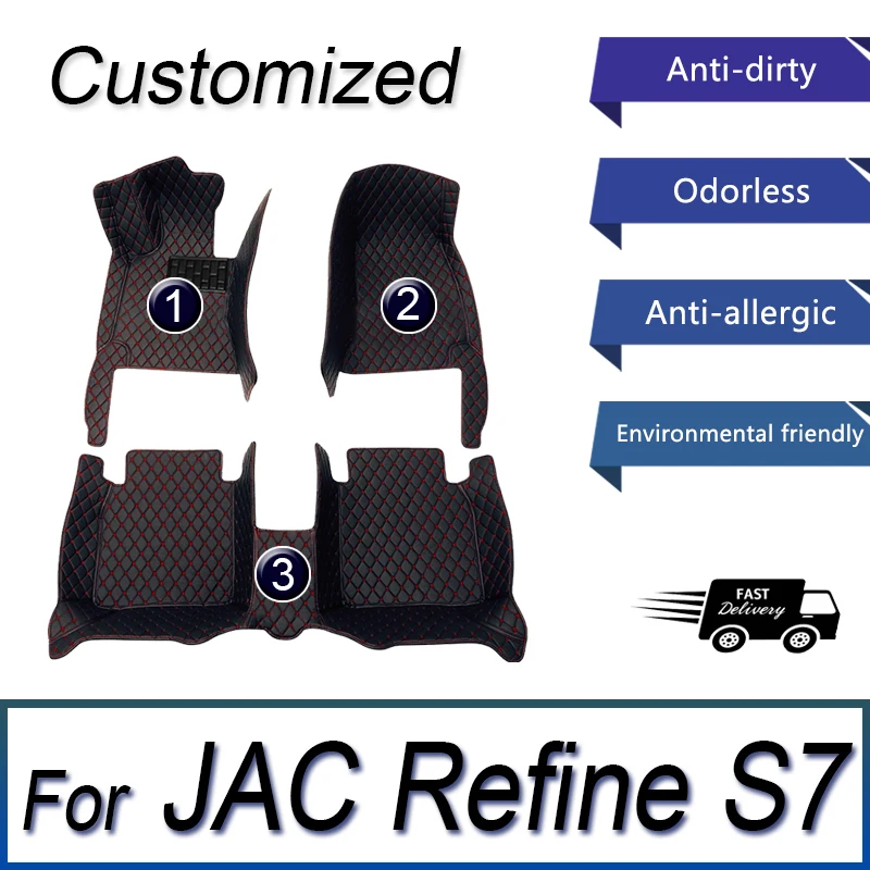 

Автомобильные коврики для JAC Refine S7 SEi7 5-Seat 2017 2018 2019 под заказ автомобильные подставки для ног искусственная Обложка аксессуары для интерьера