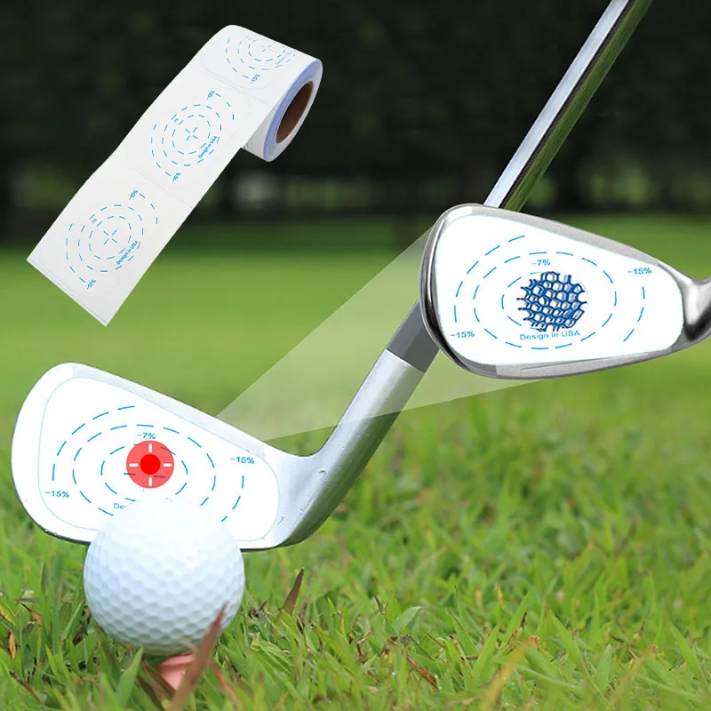 골프 임팩트 테이프 클럽 라벨 200개 대형 아이언 드라이버 우드 볼 타격 기록기 스윙 트레이너 장비