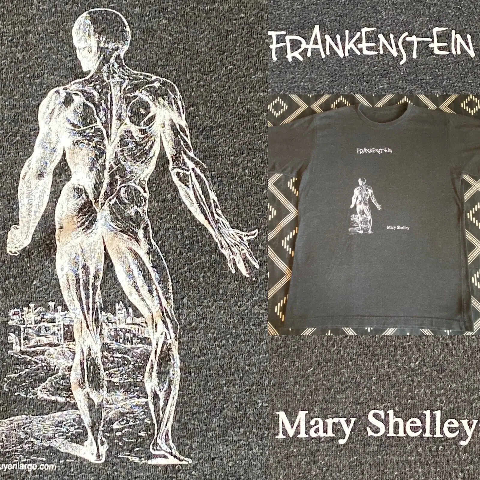 Футболка с длинным или коротким рукавом с изображением френченштейна Мэри Шелли