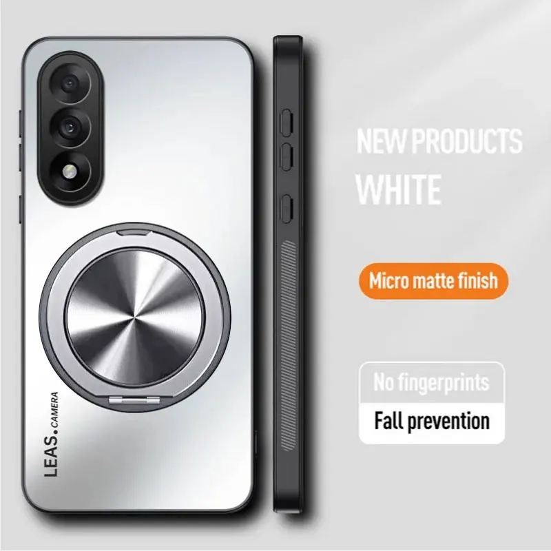 Magnetic Matte Shockproof Holder Phone Case