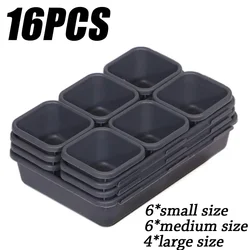 32-Piece Interlocking Plastic Desk Drawer Organizer Set (16PCS SET)