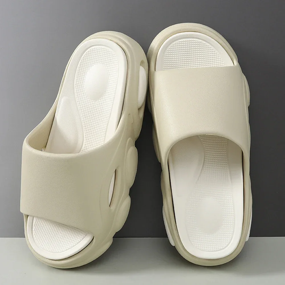 Men Platform Soft Eva Slippers Fashion Flip Flops Home Thick-soled Shoes Bathroom Non-Slip Slides Indoor Outdoor Sandals Clogs 4