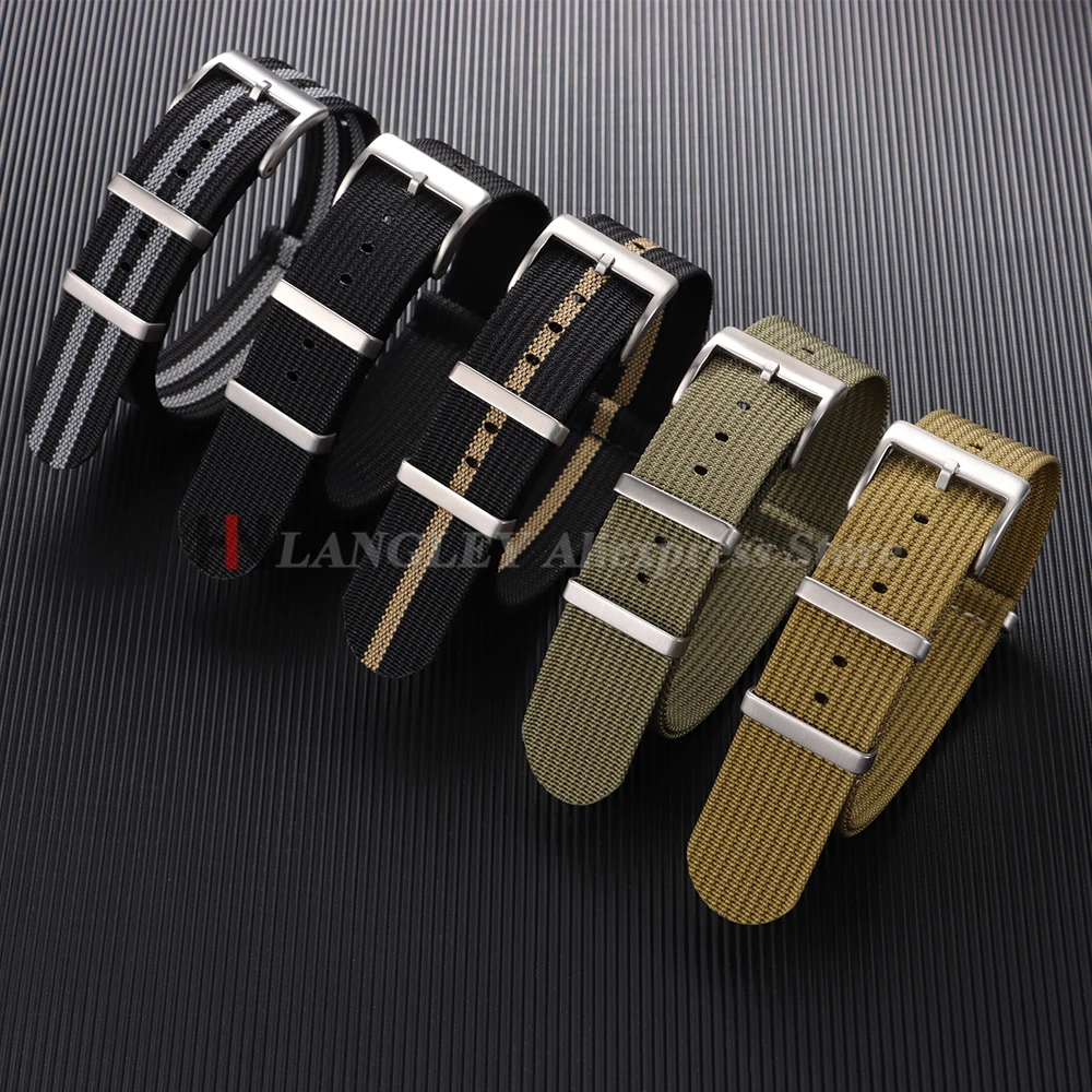Military Nylon Canvas Watch Band - Universal Fabric Strap Replacement
