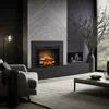 Electric Fireplace Insert with Glass Door and Mesh Screen (EF265B), Fireplace Heater 750/1500W, Fire Crackling Sound 6
