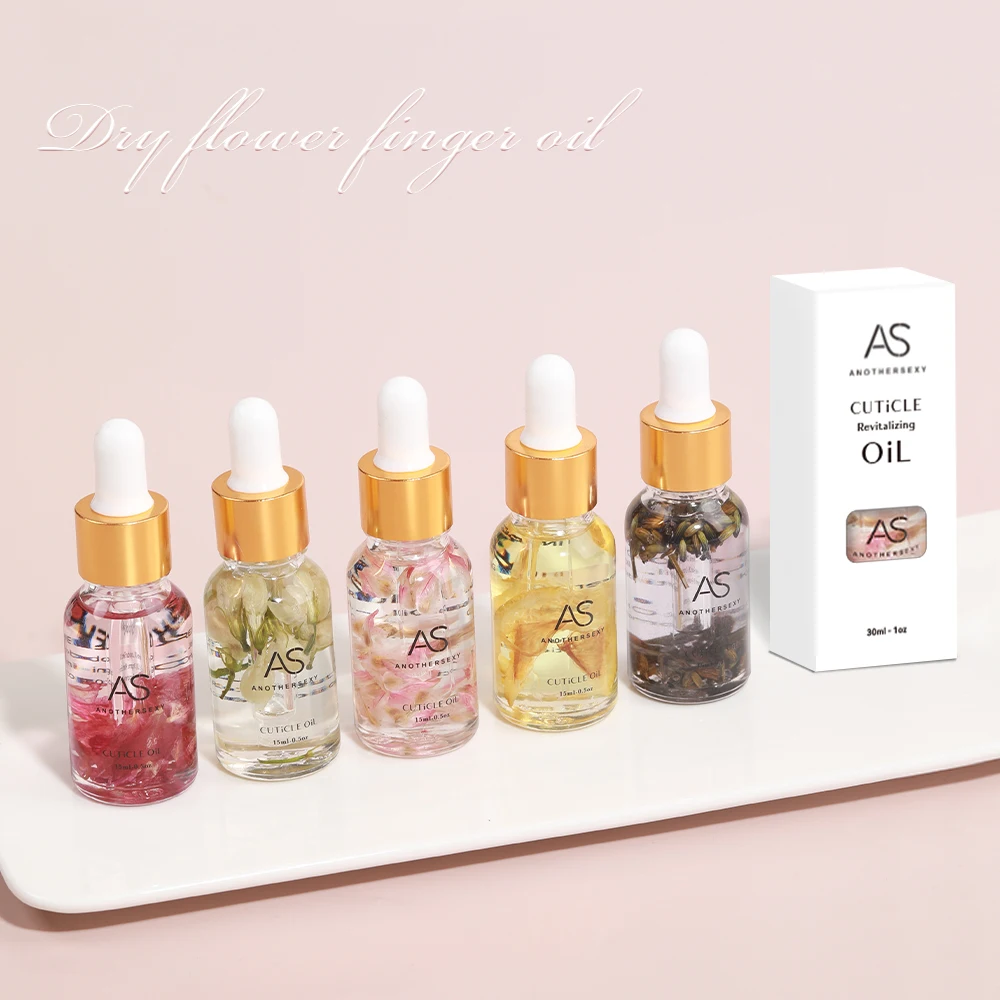 15ML Dried Flower Nail Care Oil Nourish Restore Damaged Nails Vitamin Soften Moisturizes Strength nail care oil