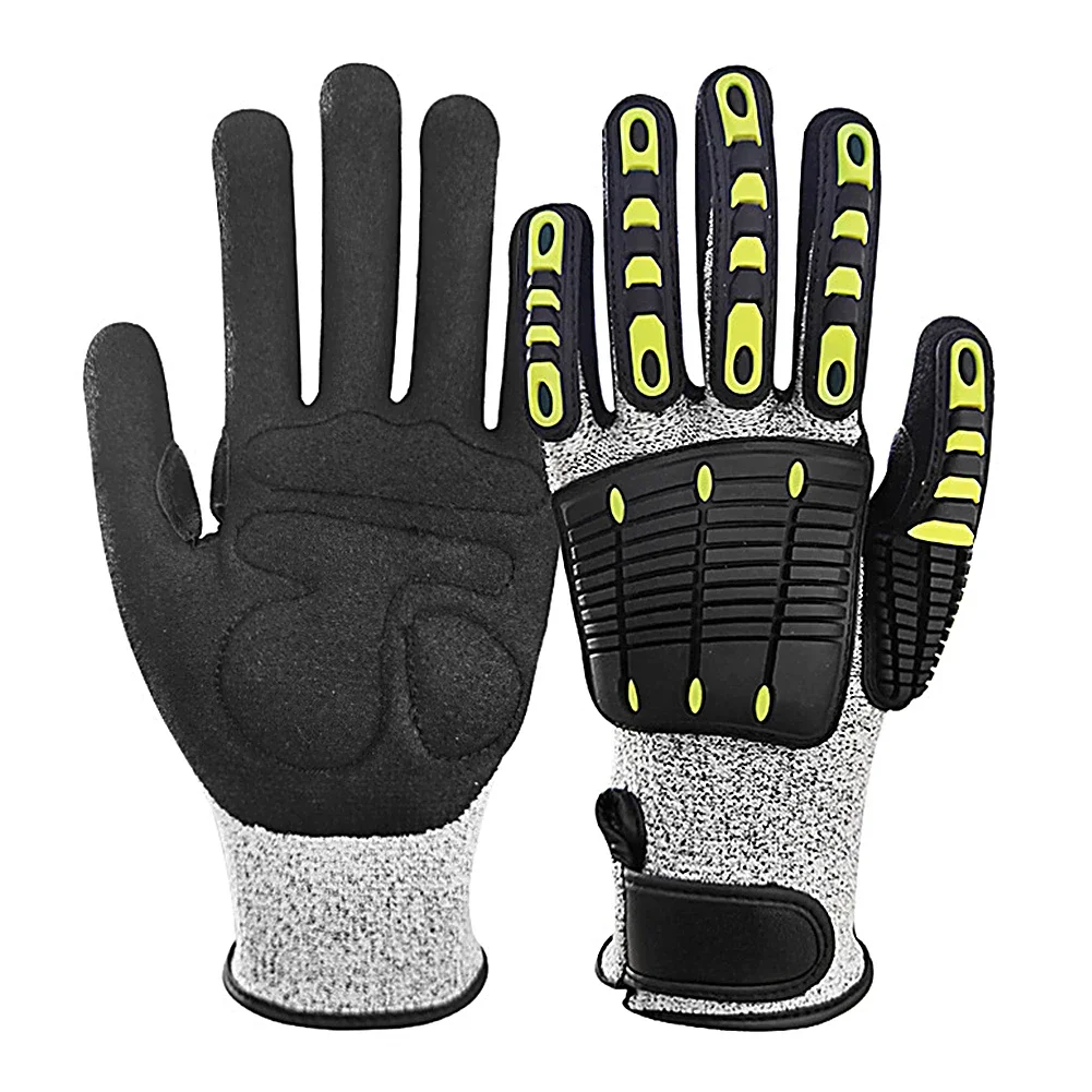 Work gloves Sports gloves TPR Mechanical Anti-vibration Anti-smashing Anti-cutting Anti-collision Gloves Outdoor Cycling Rescue Safety Working Gloves