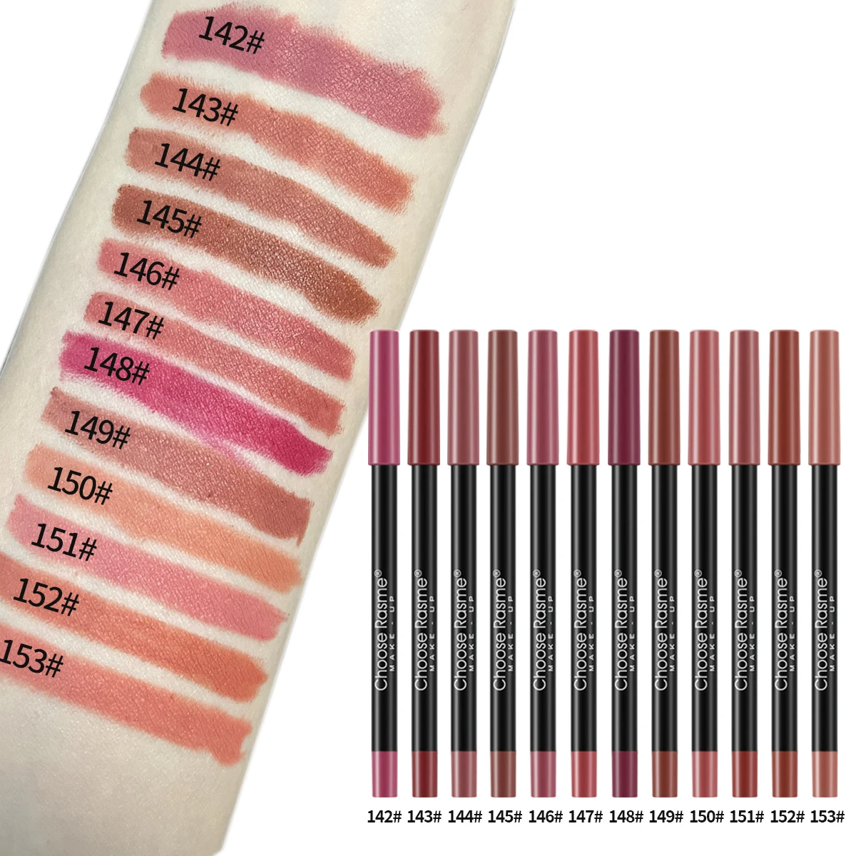 12 pcs Lip Liner Pencil Set Matte Lipliner Pencil Lipstick Waterproof Long Lasting Nude Contour Lipstick Pen Lip Tint Cosmetics 5