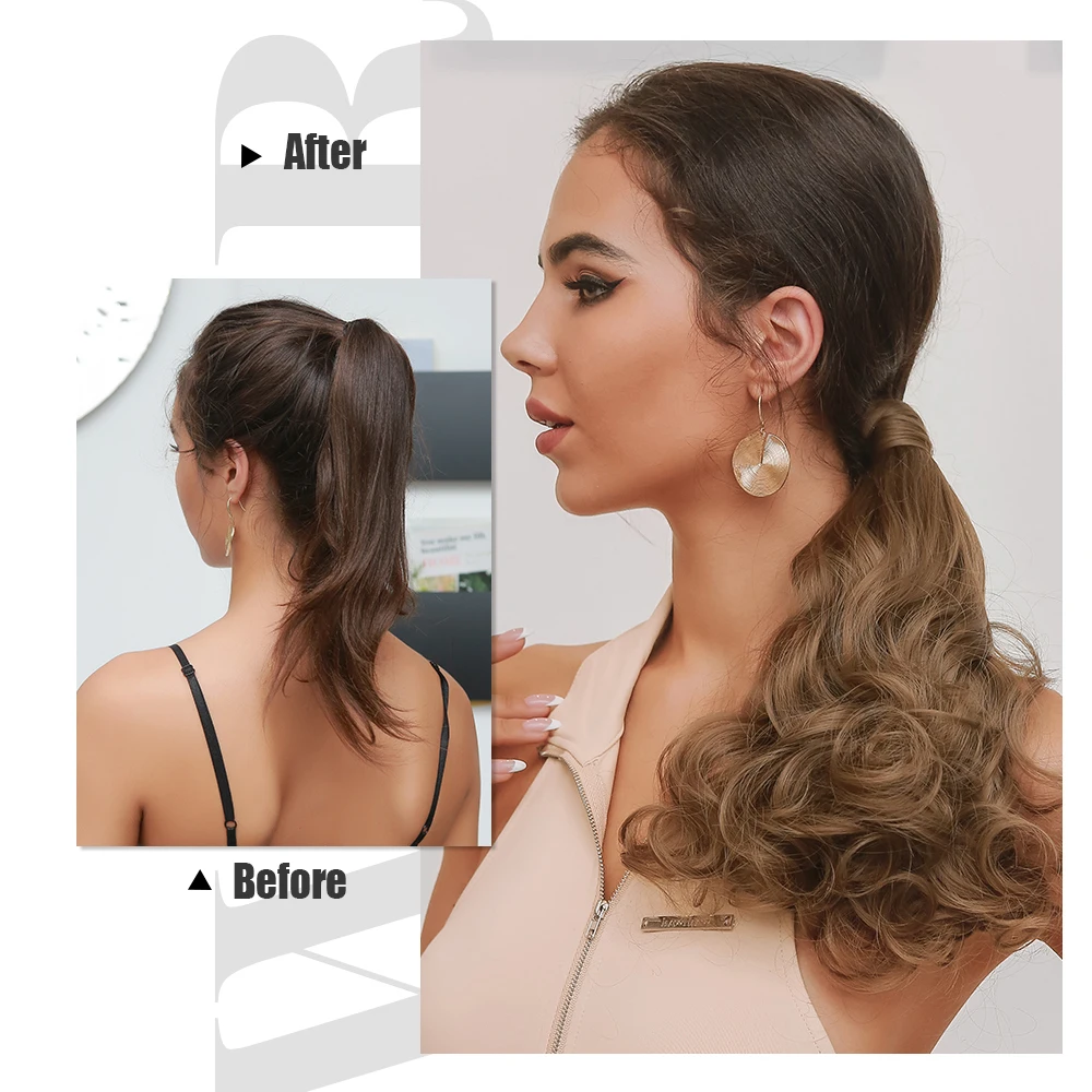 Queue De Cheval Clip-on Synthétique - Couleur Light Brown Golden - Longueur Courte - Neuf étiqueté