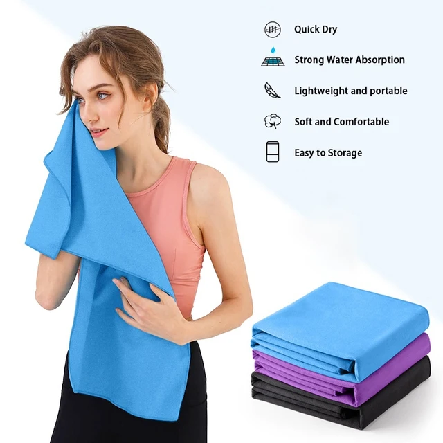 40x80CM Blue Grey Green Orange Swimming Gym Fitness Camping Running Beach Washcloth Towels Quick-Drying Sports Towel 4