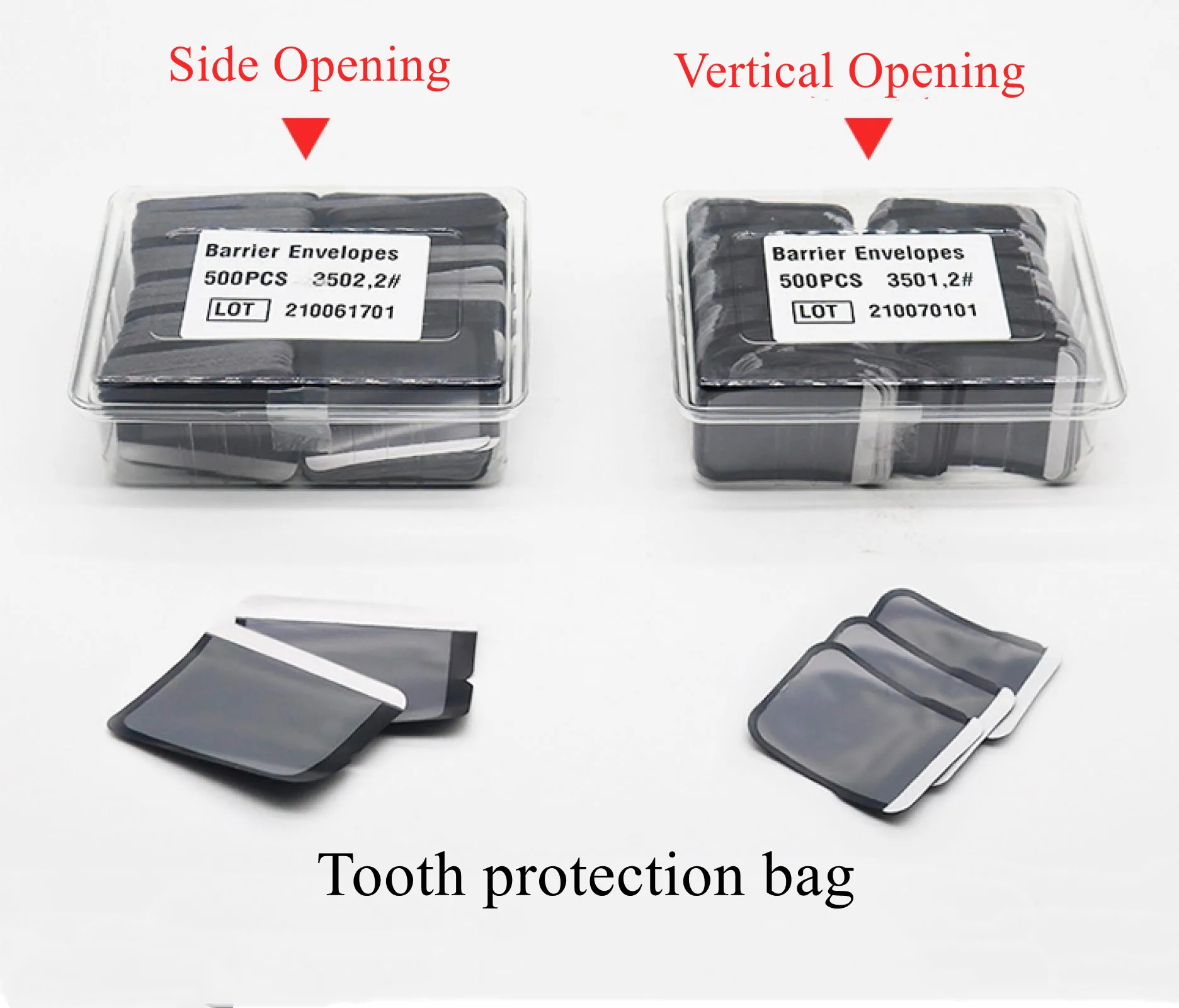 

500Pcs X-Ray Film Bag Dental Cover Ip Protective Material Plate Set Treasure Barrier Envelopes
