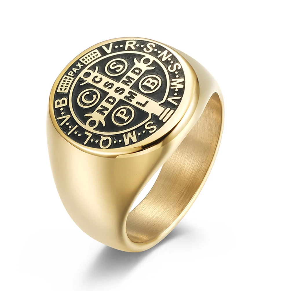 Dreamtimes Anillo De Cruz De Acero Inoxidable Anillo Cristiano Jesucristo Senor Cruz Anillo De Oracion Joyeria Para Hombre Mujer Color Plata