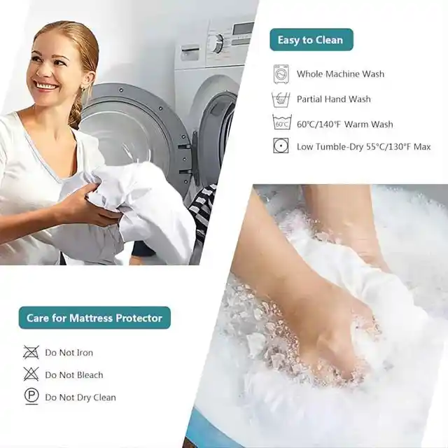 Drap-housse imperméable à ultrasons, matelas de protection, anti-acariens, anti-poussière, perméable à l'air, antibactérien, anti-nervure, couvre-lit doux et sain 6