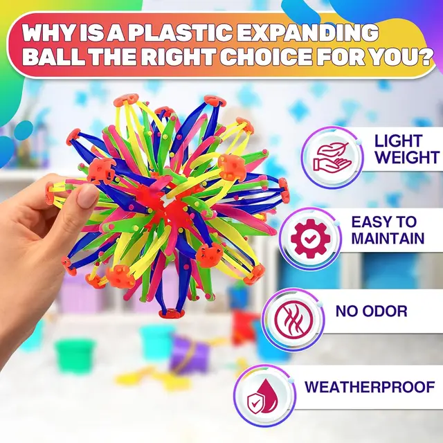 Expandable Breathing Ball Magic Toy Expanding Collapsible Ball Sphere Ball Stress Reliever Fidget Toy for Yoga Anxiety Autistic 4