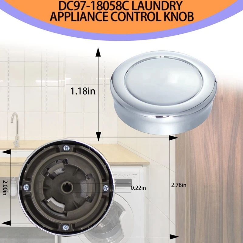 DC97-18058C Laundry Appliance Control Knob Samsung Washer Dryer Control Knob DC97-18058A DC97-18058B DC67-00680A laundry control knob