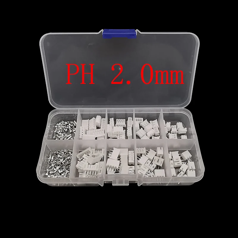 230 Teile/schachtel PH 2,0/XH 2,54 2 3 4 5 Pin 2,0mm/2,54mm Pitch Terminal Kit Männlich Weiblich stecker Gehäuse Pin Header JST Draht Stecker – Detail 4