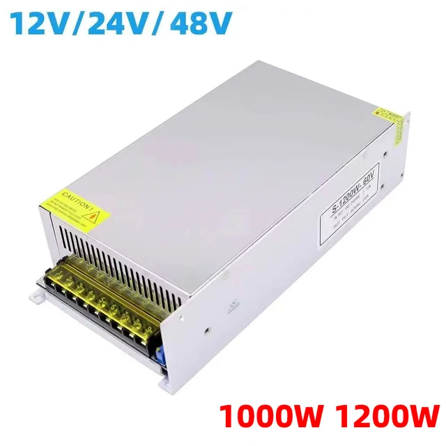 แหล่งจ่ายไฟ 12V 24V 48V SMPS  AC DC 220V เป็น 12V 24V 48V 1000W 1200W  แบบสวิตชิ่ง 1