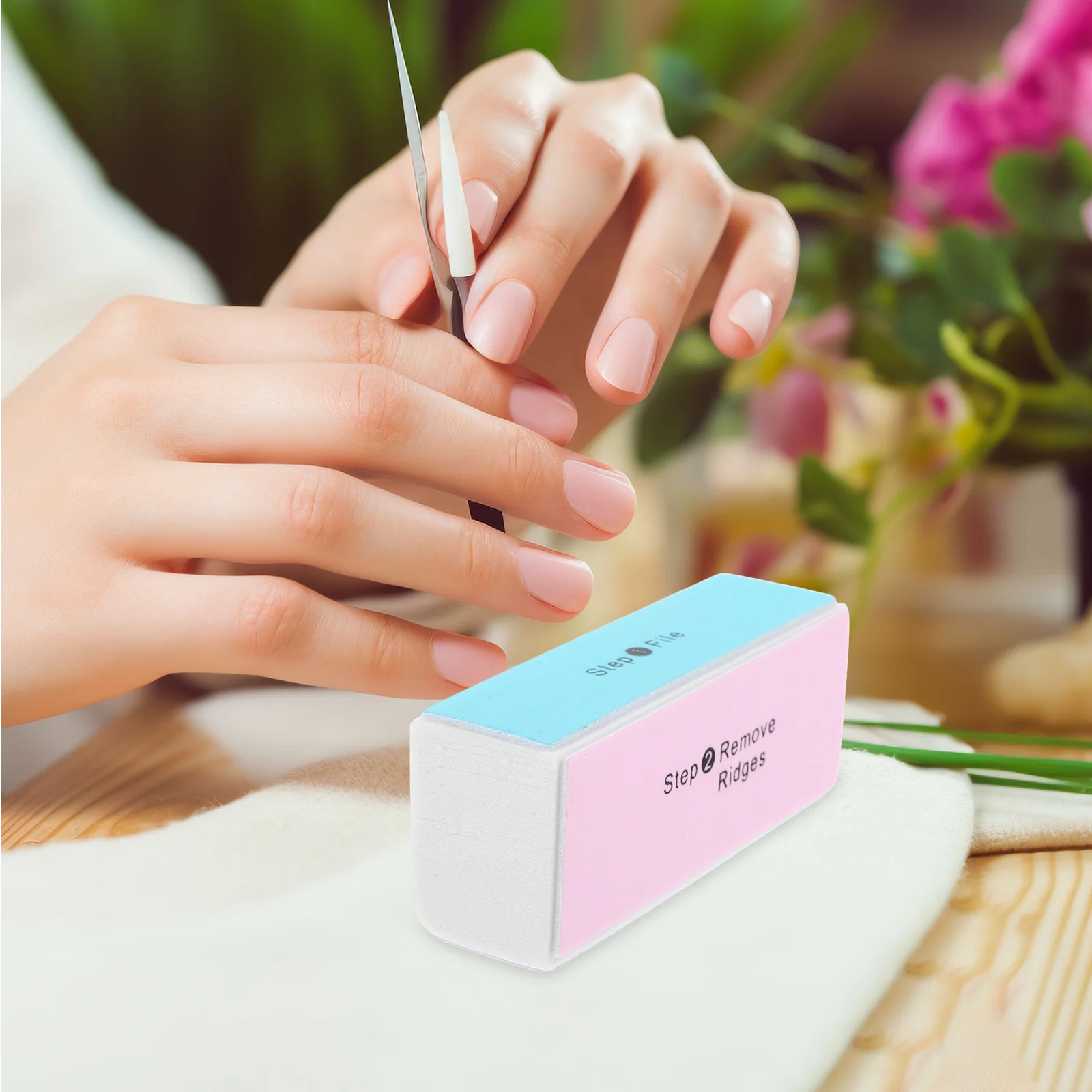 매니큐어 파일 네일 폴리싱 블록, 크리에이티브 네일 랩, DIY 네일 도구, 무작위 색상, 3 개