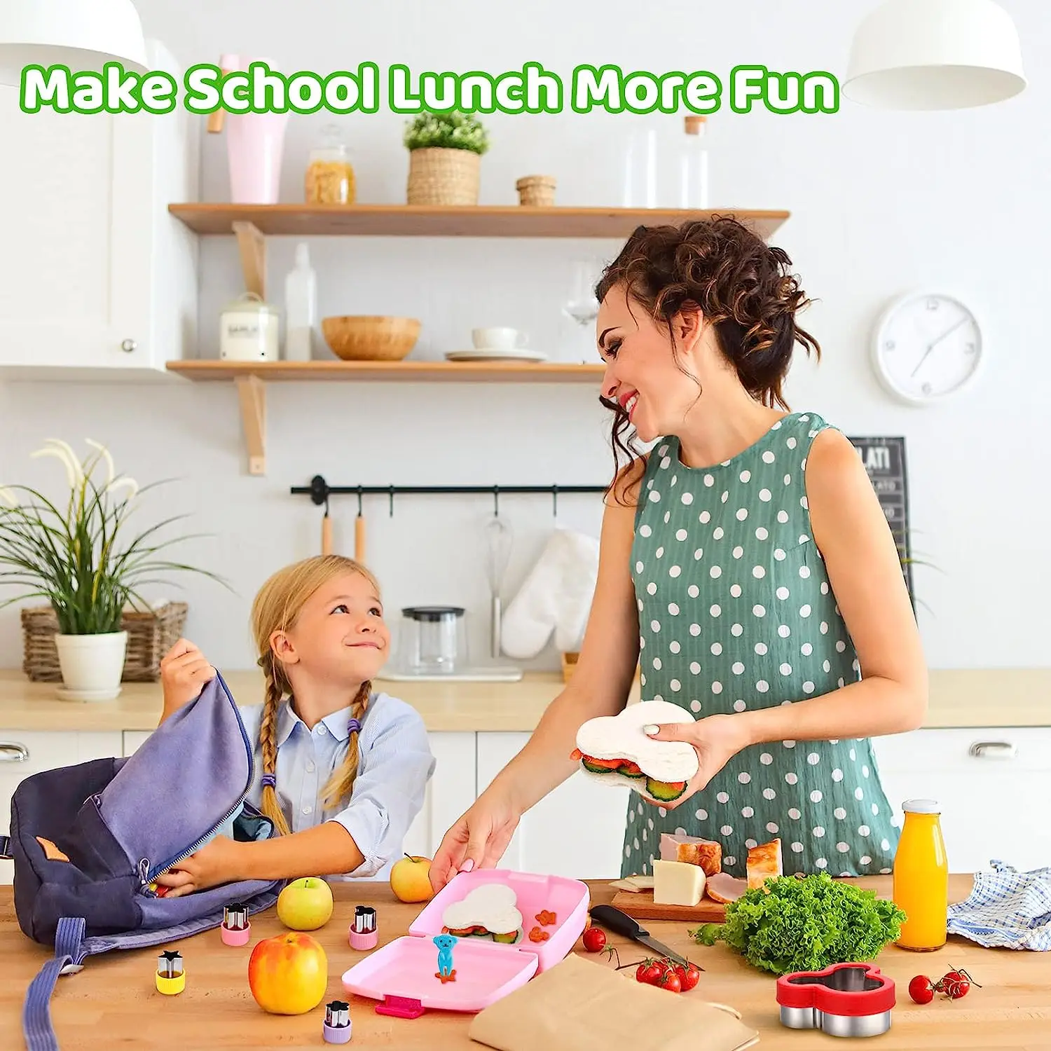 Description Picture 6 of itemSandwich Cutters Set for Children Dinosaur Cookie Mold Maker Fruit Shape Cutters School Lunch Bento Box accesssories for kids