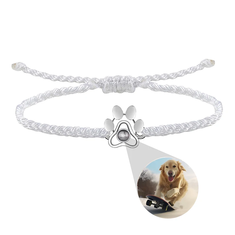 Pulsera Personalizada Con Foto Proyectable - Acero De Titanio, Colgante Circular Con Foto Interior, 100 Idiomas Te Amo, Regalo De Joyería Con Memoria Para Pareja, Amigo (Plata, Oro Rosa, Oro, Negro)