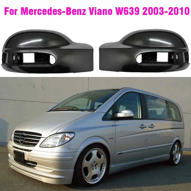 Wing Mirror Cover Exterior Cap Left Black for Mercedes-Benz W639