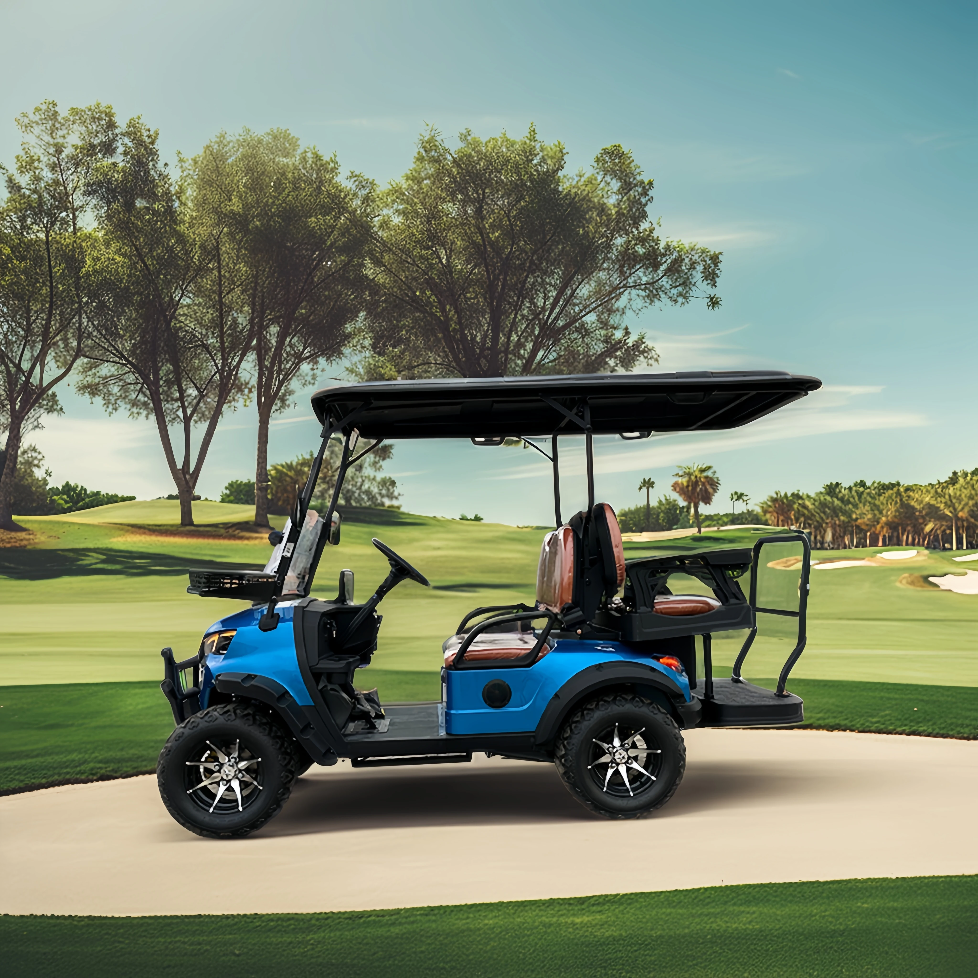 Hot Sale 4-Seater Electric Golf Cart Forward Sightseeing & Hunting Bus High Demand Product