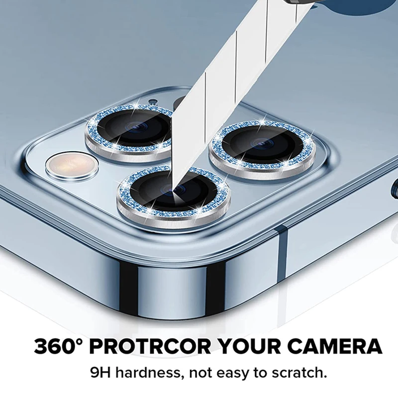 Фото Для iPhone 15 Pro Max 14 Pro Max 13 Mini 14 Plus кольцо с блестками Защитная крышка для камеры защита объектива камеры для iPhone 12Pro Max №5