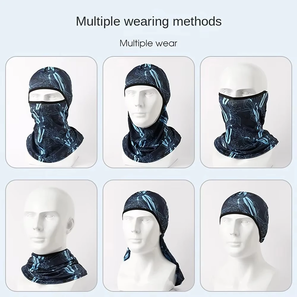 Eisseide Fahrrad-Vollgesichtsmütze Sonnenschutz Anti-UV Outdoor-Sport Sommer Sturmhaube Motorradhelm-Innenfutter Herren Hüte Kopfbedeckung – Detail 5