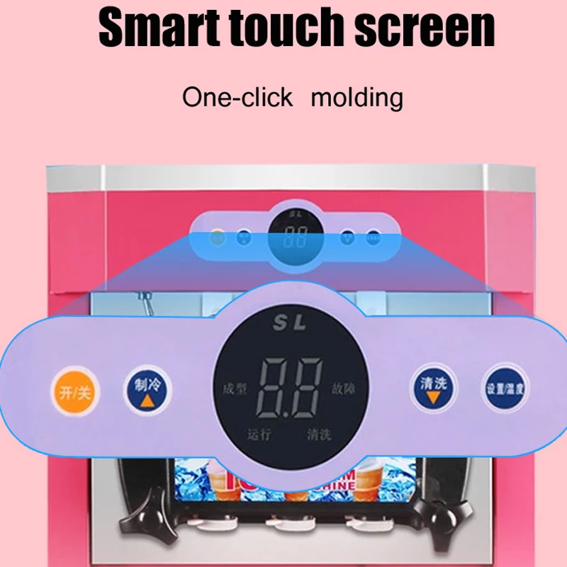 Ice Cream Machine Table Top Hard Ice Cream Yogurt Maker 1400W Automatic Benchtop Gelato Home Appliance Commercial - Image 5