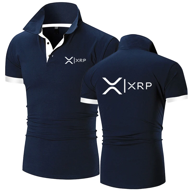 Summer Mens Quick Drying Polo Shirt XRP Logo Print