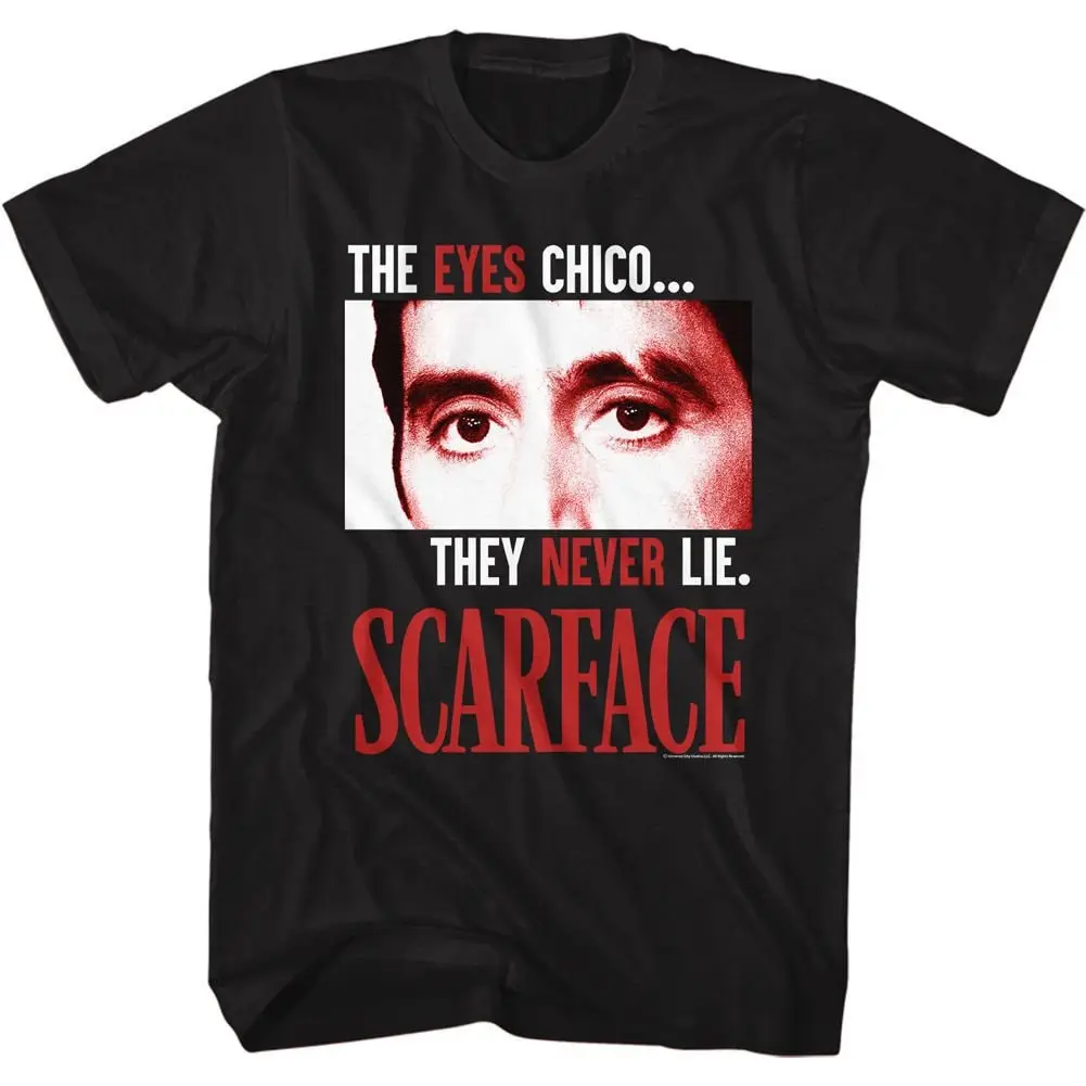 

Черная футболка для взрослых Scarface The Eyes Never Lie