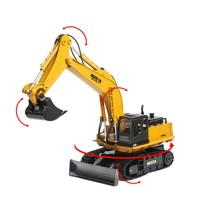 HUINA 1/16 RTR 1510 RC Remote Control Excavator Truck Bulldozer Car 2.4G Light Battery TOUCAN Outdoor Toys For Boys Gift TH18043 5