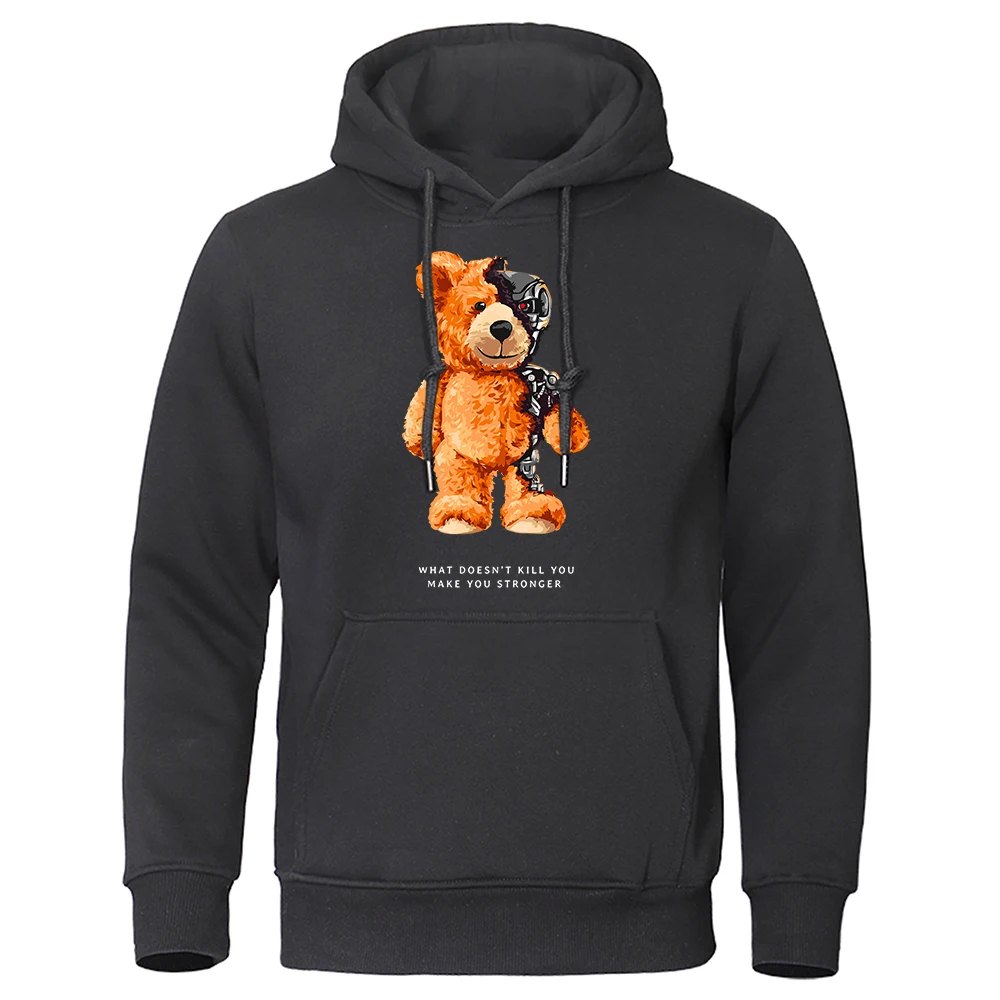 Ted bear Show You What I Am Really Look Like Hoodies Fleece Warm Casual Streetwear Men Pullover Novelty Mens Hooded Sweatshirt