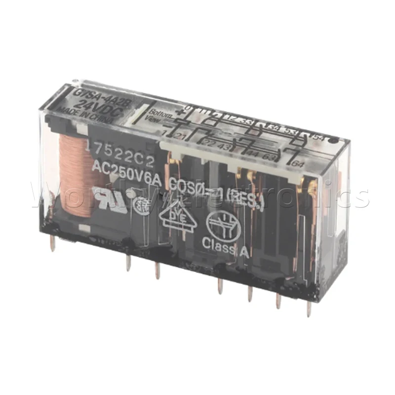 

Free shipping 10pcs/lot relay 24VDC 6A 14PIN G7SA-4A2B-24VDC