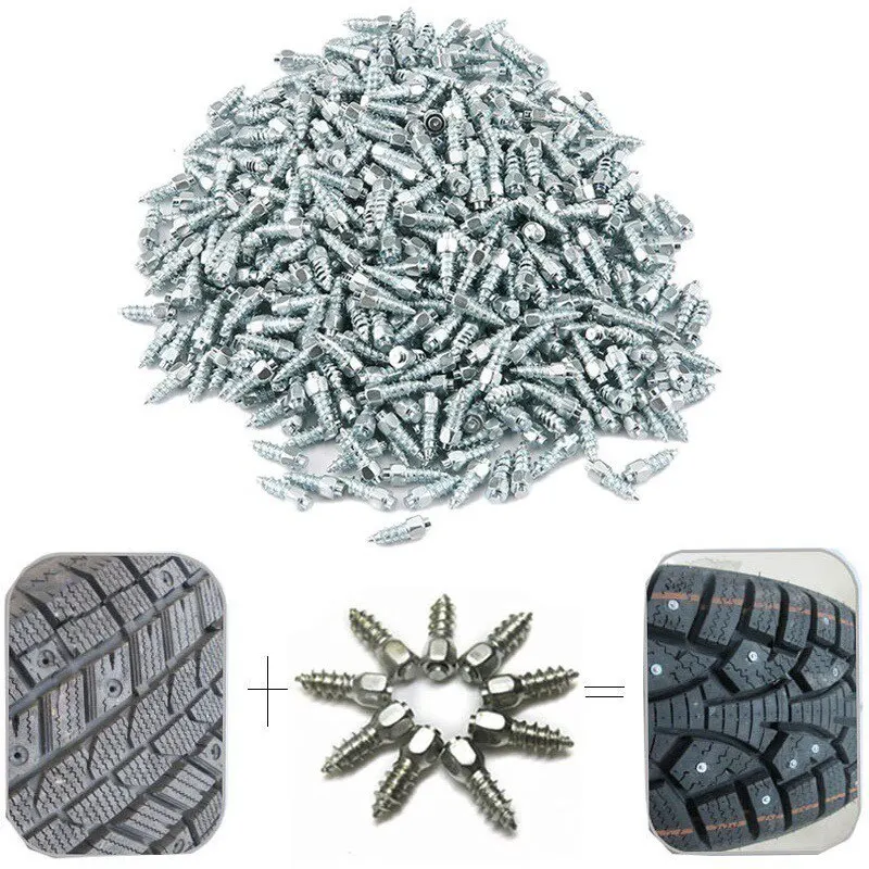 

Car Tire Studs Anti-Slip Screws Nails Auto Motorcycle Bike Truck Off-road Tyre Anti-ice Spikes Snow Sole Tire Cleats Dropshiping