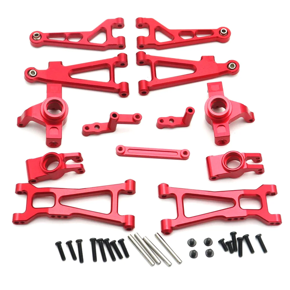 

Metal Upgrade Parts Kit Swing Arm Steering Cup for Haiboxing HBX 16889 16890 SG1601 SG1602 1/16 RC Car Accessories,Red
