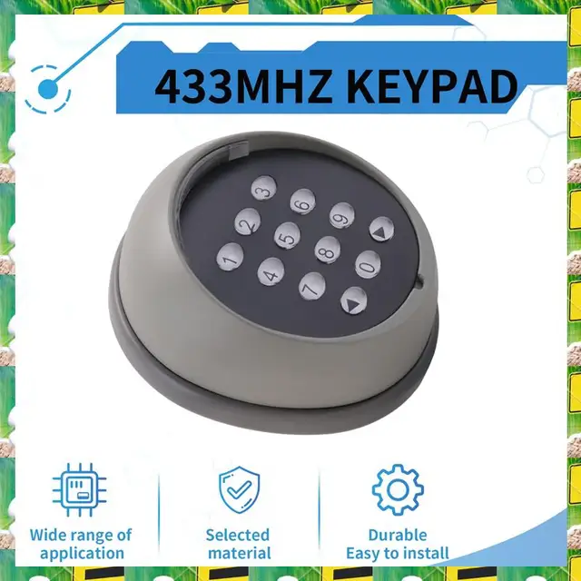 3C Electron Metal Wireless Keypad Gate Opener Keypad Rolling Code 433Mhz Keypad For Garage Gate Door Access Control High Quality 5