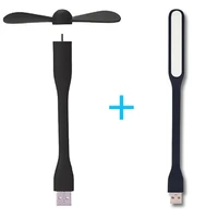 Mini ventilateur USB créatif Portable, ventilateur de refroidissement Flexible et pliable et lumière LED USB pour batterie externe, ordinateur Portable et ordinateur, Gadget d'été 1
