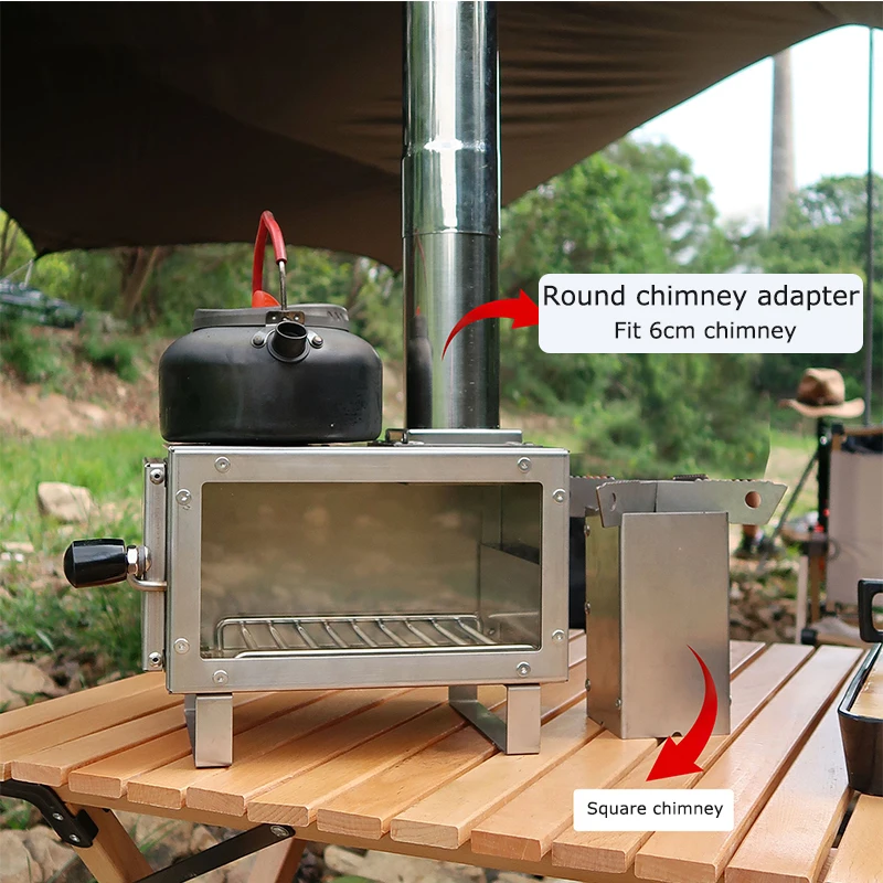 Poêle à bois extérieur portable Camping brûleur cuisson  Poêles à bois  Camping-Poêle d'extérieur et accessoires-Aliexpress