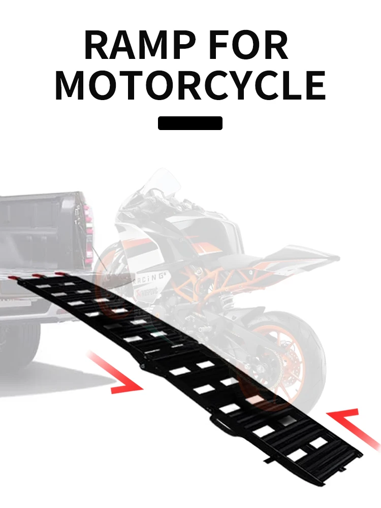 Motorcycle Universal Aluminum Alloy Ladder Folding Portable Ramps Ladder Durable For ATV Motorbike ATV