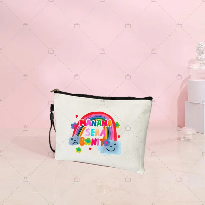 2023 New Manana Sera Bonito Karol G Canvas Travel Cosmetic Bag Cute Mañana Será Bonito Makeup Pouchs Birthday/fans Gifts for Her 3