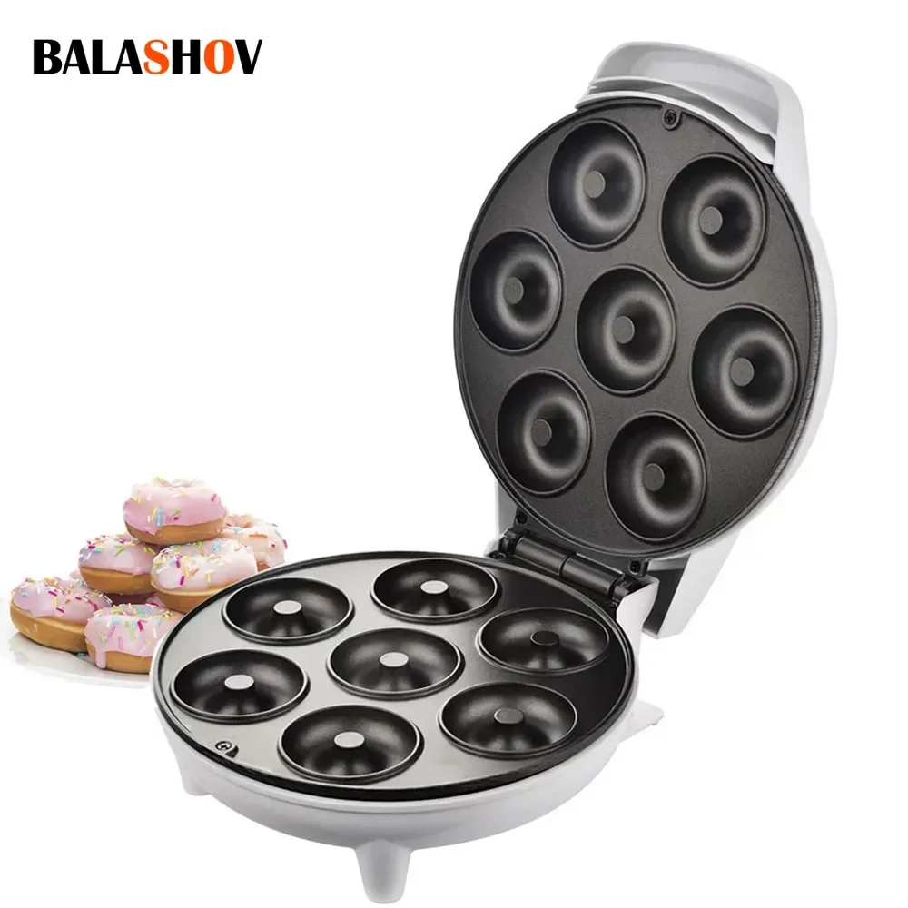 110/220V Mini Electric Grill Donut Maker 7 Fori 1200W Macchina Per Il Pane Portatile Elettrodomestico Da Cucina Antiaderente Spina Ue/Usa Uso Domestic
