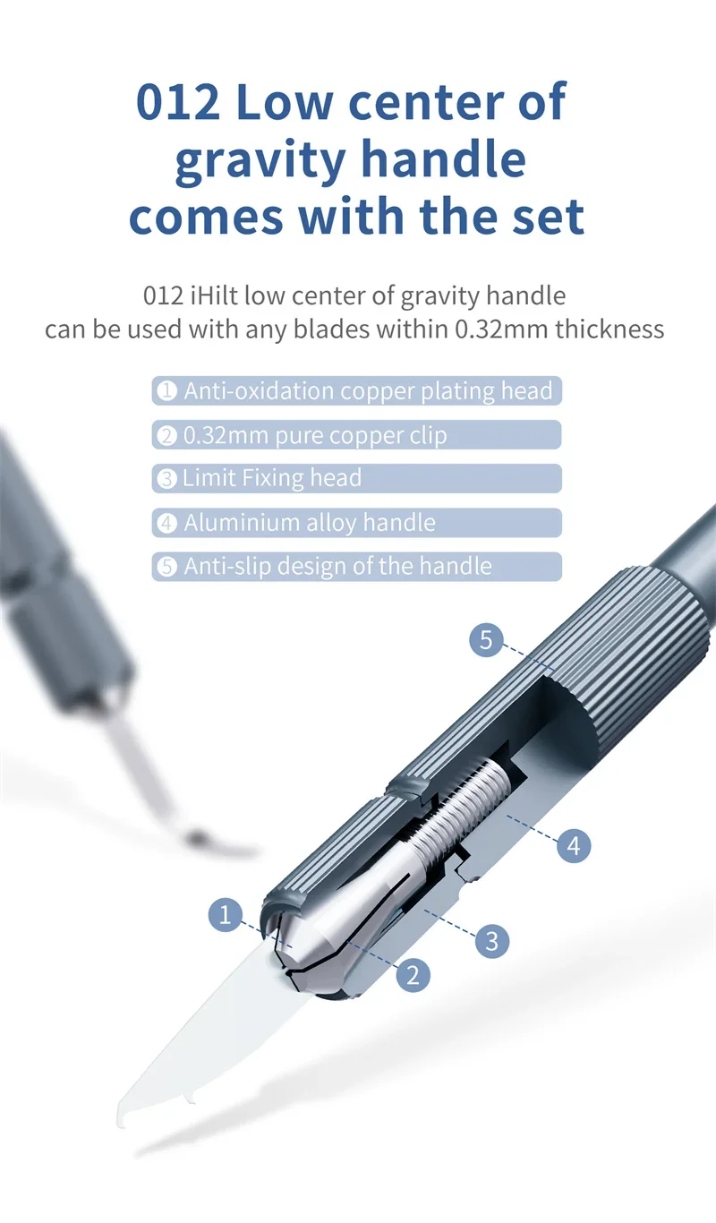 QIANLI CPU IC Glue Removal Knife Handle for Mobile Phone Repair Motherboard NAND CPU Cleaning Prying Tool 007 008 009 011 012