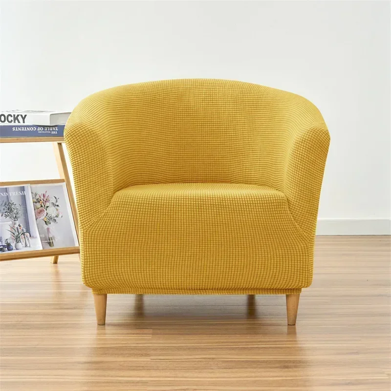 Polar Fleece Club Sofa Cover Stretch Tub Chair Slipcovers Elastic Single Seat Sofa Cover Armchair Covers Study Bar Counter Home 3