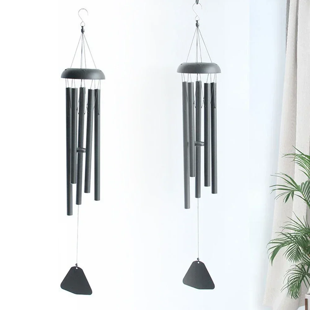 Wind Chimes Wind Chime 36 Inch Wind Chimes Outdoor Large Dark Toned 5 Heavy Tubes Aluminum Outside Deep Tone Adjustable Garden Decor