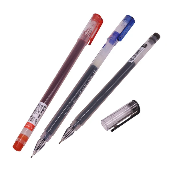 3 pcs/lot 0.3mm Fine Gel Pens Chinese Elegant Black Finance Needle Pens For  Writing Office School Supplies Kawaii Stationery Pen - AliExpress